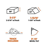 Evolution - 027-0004C Power Tools R185CCSX Kit de sierra circular multimaterial de 7-1/4 pulgadas con pista de 40 pulgadas