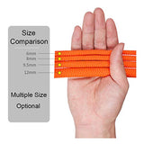 Cuerda de Seguridad Cuerda Multifuncional Naranja De 6mm/8mm/9,5mm/12mm, Cuerda De Seguridad De Escalada, Cuerda De Escape De Emergencia Familiar, Protección De Ingeniería, Cuerda Auxiliar De Segurida