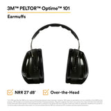 3M Peltor Optime 101 Over-the-Head Earmuffs, Hearing Conservation H7A (Pack of 1)