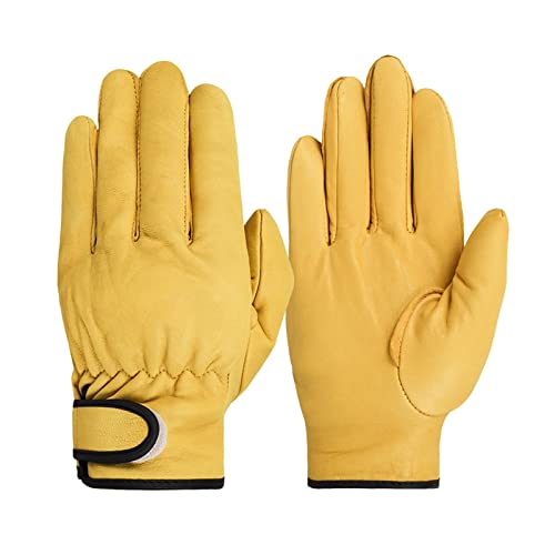 QYTEC Chaqueta de Soldadura Guantes de Soldador de Cuero Duradero Guantes de Soldadura for Soldadura de Soldadura de Cuero Guantes Resistentes Resistente al Calor (Color : B, Size : M)