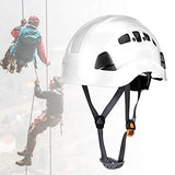 Casco de Seguridad, Casco de espeleología de Tela Suave Resistente a Altas temperaturas con Orificio de Aire para espeleología(28 * 21 * 18cm-Blanco)