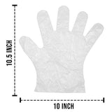 500 Guantes de Polietileno Sin Talco Transparentes Libre de Látex y BPA Propiedades Anti-Estáticas para Uso Doméstico Cocina y Protección de Seguridad para el Trabajo (- Grande)