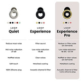 Loop Experience Pro - Tapones para los Oídos - Protección Auditiva para Músicos, DJs, Bateristas, Festivales, Conciertos y Vida Nocturna - Reducción de Ruido de 18dB - Negro