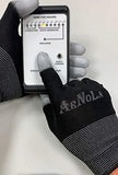 ARNOLA 2 pares de guantes antiestáticos negros de ajuste superior con punta de los dedos de fibra de carbono de 13 G, guantes de trabajo de seguridad ESD con revestimiento de poliuretano (2, extragrandes)