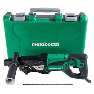 Metabo HPT Martillo rotativo, 3,8 cm, SDS Plus, 3 modos, mango en D, protección contra las vibraciones del usuario (DH28PFY)