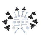 DCT 3 Star Knobs Kit de pomos roscados de 1/4"-20, perno con perilla, perilla de sujeción, perillas y pernos de pista en T 10 unidades