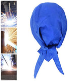 yotijay Gorras de Soldadura Tipo Bandana Cabeza Ajustable Soldadores Protectores Anti Escaldado Sombrero, Capuchas Azules