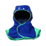 Milageto Gorro de soldadura transpirable, lavable, ligero, a prueba de polvo, resistente, para soldador, protección para el cuello, casco FR, azul L