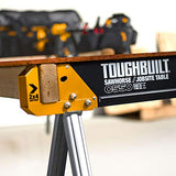 ToughBuilt - Caballete plegable/Mesa para el lugar de trabajo - Robusto, duradero, ligero, resistente, 100% acero de alta calidad, 41.5 pulgadas, asa para fácil transporte - (TB-C550)