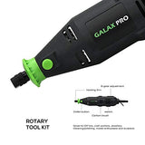 GALAX PRO - Kit de herramientas rotativas de 135 W, velocidad variable 8,000 - 32,500 rpm, 40 accesorios con eje flexible, ideal para creaciones de bricolaje, proyectos de manualidades, perforación, corte, lijado, pulido y grabado