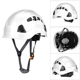 Hozee Casco de Seguridad, Casco de espeleología cómodo de Llevar para espeleología(28 * 21 * 18cm-Blanco)