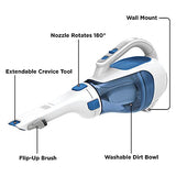 Black + Decker Dusbuster Aspiradora de mano, Aspiradora de mano con boquilla delgada, Azul, 14.4V, 1