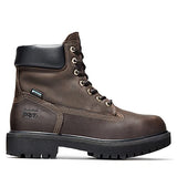 Timberland PRO Botas de trabajo industriales con cierre directo de acero de 6 pulgadas para hombre, impermeables, aisladas, Marrón, 7.5 US