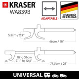 KRASER WA839B Bastón Antirrobo Automóvil Volante, Cerradura Seguridad, Martillo Emergencia, Disuasorio, Universal Coche Camión, Caravana Furgoneta, Bastón Carro, Seguro Volante, Candado Auto