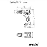 Metabo 601077520 12 BL 4.0 - Juego de taladro y destornillador sin escobillas (12 V, 4 Ah, línea de 12 V)