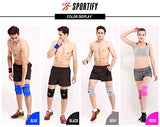 SPORTIFY Rodillera de Compresión para Estabilidad y Alivio del Dolor de Rodilla de Neopreno con Arillo de Gel Integrado para Soporte de Rótula Meniscos de las Rodillas Transpirable para Correr, Basketball, Spinning, Gimnasio, Crossfit, Pilates. Muslera Me