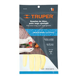 Truper GU-383, Guantes de látex para manejo de alimentos, puño largo ajustado, G