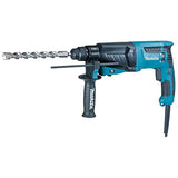 Makita HR2630 Combo Martillo Rotativo SDS Plus con Maletín, V.V.R. 2 Funciones, 0-4.600 Ipm, 800W, 1"