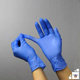 Increíbles guantes desechables de látex de 14 mil. Paquete de 50 guantes de alto riesgo mediano de 30,5 cm de largo con rejilla texturizada para conserjería, fontanería, pintura, automoción, protección química de las manos. Sin polvo.