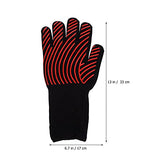 Amosfun Guantes a La Parrilla para Barbacoa Guantes Resistentes Al Calor para Horno a La Parrilla Guantes Ignífugos para Cocina Guantes Antideslizantes Transpirables Lavables para