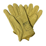 NC 2x1Pair Guantes Protectores de Soldadura Soldador Guantelete Resistente a Las Llamas Amarillo Claro