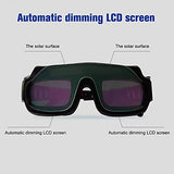 Solinder Solar Powered Auto Os cimiento Soldadura Goggle Máscara Casco Soldador Gafas PC Lente Ojo Gafas para protección de Soldadura