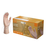 AMMEX GPX3D - Guantes de vinilo - GPX3D - Desechables, sin polvo, industriales, 3 mil, transparente, Desechable, Transparente, Mediano