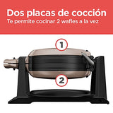 Waflera BLACK+DECKER Giratoria prepara 2 waffles a la vez