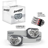 Energizer Faros LED Pro (Paquete de 2), IPX4 Resistentes al Agua, luz de Cabeza de Alto Rendimiento para Exteriores, Camping, Correr, tormenta, Supervivencia, (Pilas Incluidas)