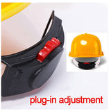 LINGOSHUN Casco de Seguridad Industrial,Casco de Seguridad al Aire Libre con Ventilador de Energía Solar,Gorra Protectora de Construcción/Yellow / 1 PCS