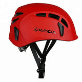 Mebix TRD Casco de Protección Multifuncional para Escalada, Alpinismo, Senderismo con diseño Ajustable 52-62cm (Rojo)