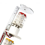 Baomain - Columna de luz de señalización industrial LED con alarma redonda, indicador de luz continua, luz de advertencia, zumbador rojo DC 24 V