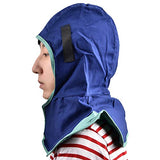 Gorra de cabeza de soldador, elegante, hermosa, azul, hebilla ligera, transpirable, fresca, cómoda de usar, capucha de protección de soldadura para soldar