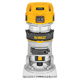 DEWALT Max DWP611 1.25 HP Fresadora Compacta de Velocidad Variable y Par de Torsión, 1.25 Hp con Luz LED