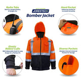 JORESTECH Chaqueta de seguridad impermeable reflectante de alta visibilidad, naranja, clase 3, nivel 2, tipo R JK-01 (5XL)