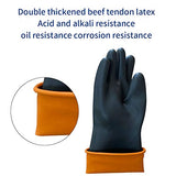 Guantes de protección resistentes a los productos químicos, guantes de trabajo resistentes, guantes de trabajo de seguridad química, guantes de trabajo resistentes a ácidos fuertes alcalinos y aceite, 35 cm