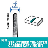 Dremel 9931 Fresa de Carburo de Tungsteno 1/4 Pulgadas para Materiales Blandos