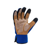 Vgo - 2 pares de guantes de jardinería para hombre, guantes de trabajo de seguridad, a prueba de pinchazos, espinas, pantalla táctil (talla L, azul, SL7475)