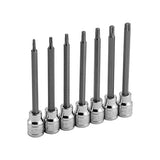 NEIKO 10080A - Juego de llaves de vaso Torx (3/8", 7 piezas, T10 a T40, 4-3/8")