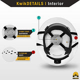 KwikSafety (Charlotte, NC) Casco de tortuga (18 ventilaciones, tapones para los oídos de banda extra para el sudor) ala completa (talla única) casco de seguridad ANSI duro OSHA ligero tipo 1 clase C, color blanco