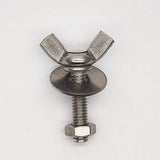 Tornillo de mariposa M6 de 1,0 x 25 mm con arandelas, tuercas hexagonales, tornillo de mariposa de acero inoxidable, 5 juegos