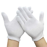 Wolfride 15Pcs de Guantes de Algodón Blanco, Guantes de Tela de Algodón, Joyas de Plata de Belleza e Inspección Guantes de Trabajo de Protección Unisexo,XL