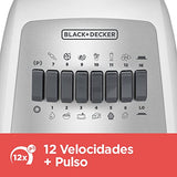 Licuadora Black + Decker DuraPro 550 Watts con 12 Velocidades, BLBD210GW-MX