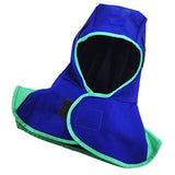 Capucha de soldadura Resistente al calor Casco de nylon Cuello con cuello soldador Protección de seguridad Blish Azul, Capucha de soldadura de nylon