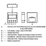 Maizoon Mini Transportador Digital De 360 Grados,Inclinómetro Electrónico,Medidor De ángulo De Caja Biselada,Herramientas De Medición De Base Magnética Vertical,NE02