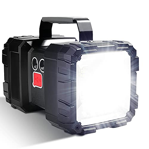  LE Linterna recargable D, LP3000 de alto lúmenes súper  brillante, linterna táctica con zoom de 1000 lúmenes, impermeable, 5 modos  de iluminación, linterna pequeña de mano para campamento, emergencias  (cable USB