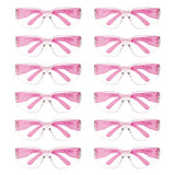 BISON LIFE Lentes de seguridad transparentes color rosa, 12 pares de lentes protectores, lentes de policarbonato resistentes a los impactos