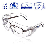 Dräger X-pect 8110 | Cubregafas protectoras | Lentes de seguridad antivaho | Para laboratorio, agricultura, industria | 10 gafas