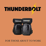 Thunderbolt - Rodilleras para trabajo para construcción, pisos, jardinería, limpieza con doble cojín de gel y correas ajustables fuertes