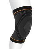 Shock Doctor Compression Knit Knee Sleeve with Gel Support, Black/Grey, Adult-Medium